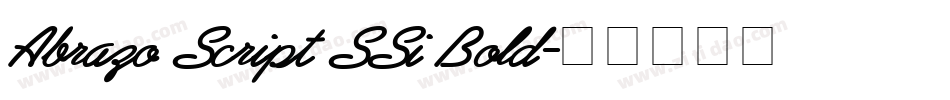 Abrazo Script SSi Bold字体转换